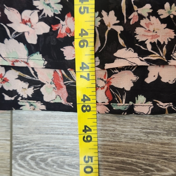 Sanctuary Floral Maxi Black Chiffon Dress Size 4 - Picture 6 of 12